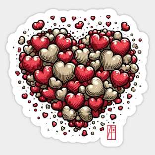 Heart for you - Valentine's Day - Heart shape - Heartbeat Sticker